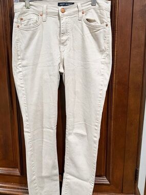 Angry Rabbit Men's Cream Slim Straight Jeans